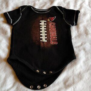 *NFL Arizona Cardinals Baby Bodysuit Football‎ Logo Team Apparel 3/6M Black